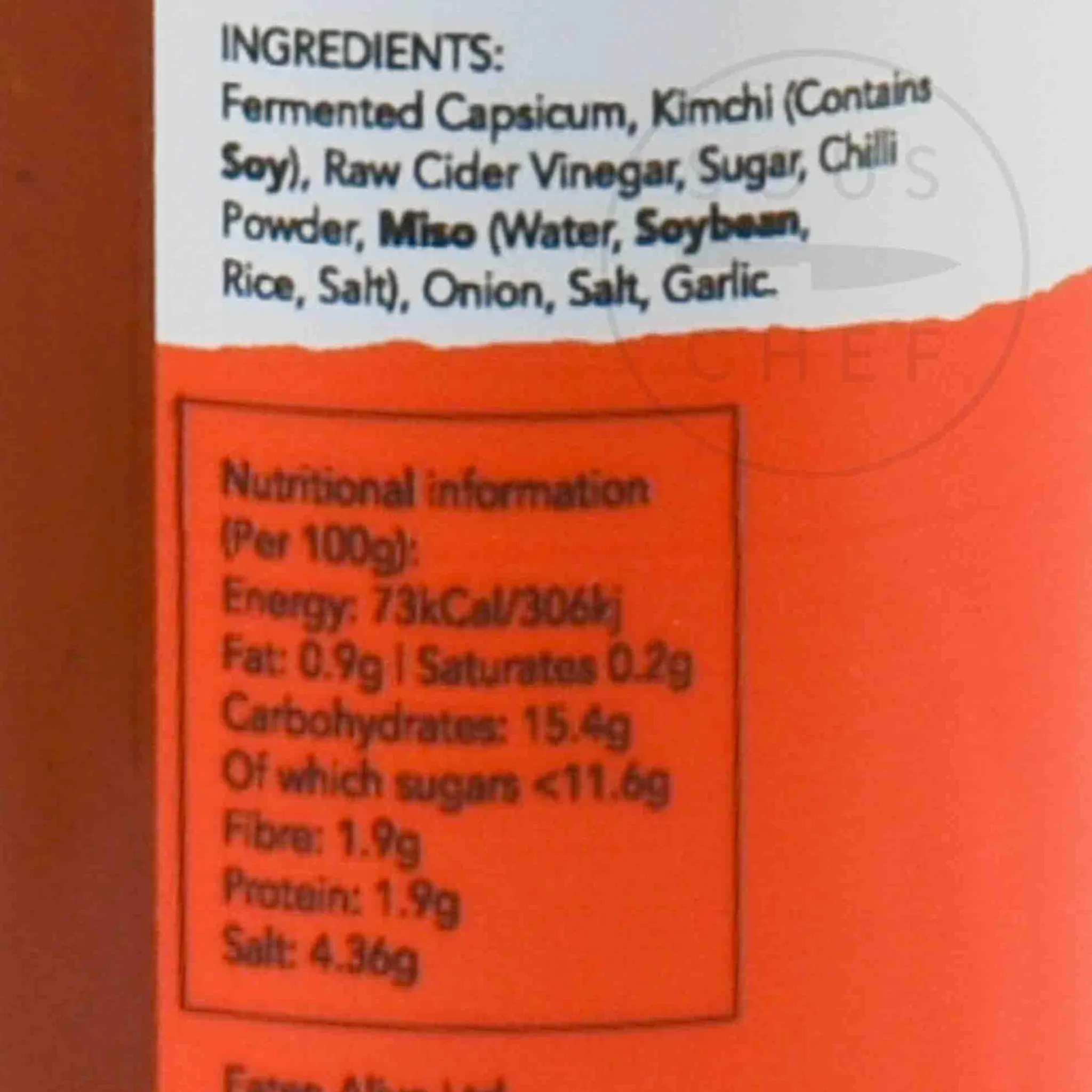 Discount Raw Kimchi Hot Sauce, 150ml Ingredients Brands|Made In The Uk