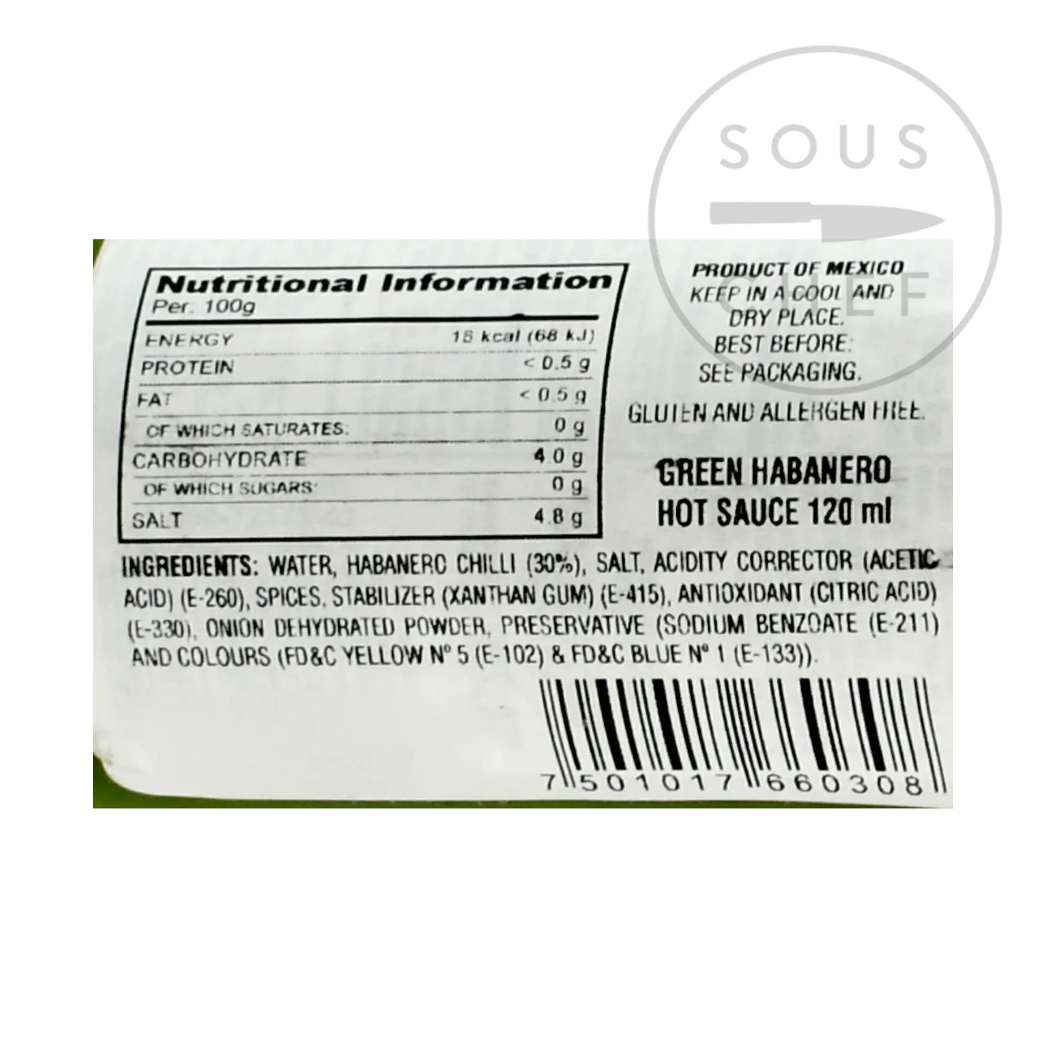 Clearance Habanero Green Sauce, 120ml Mexican Ingredients|Sauces & Condiments