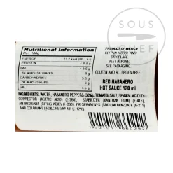 Habanero Red Sauce, 120ml Ingredients Brands|Mexican Ingredients