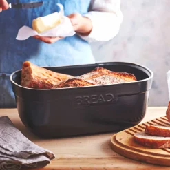 Online Black Bread Storage Box French Ingredients|Food Storage & Containers