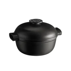 New Delight Black Ceramic Induction Cocotte, 27cm French Ingredients|Pots & Pans