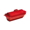 New Red Foie Gras Medallion Dish with Lid, 24.5x10cm French Ingredients|Baking Supplies & Equipment