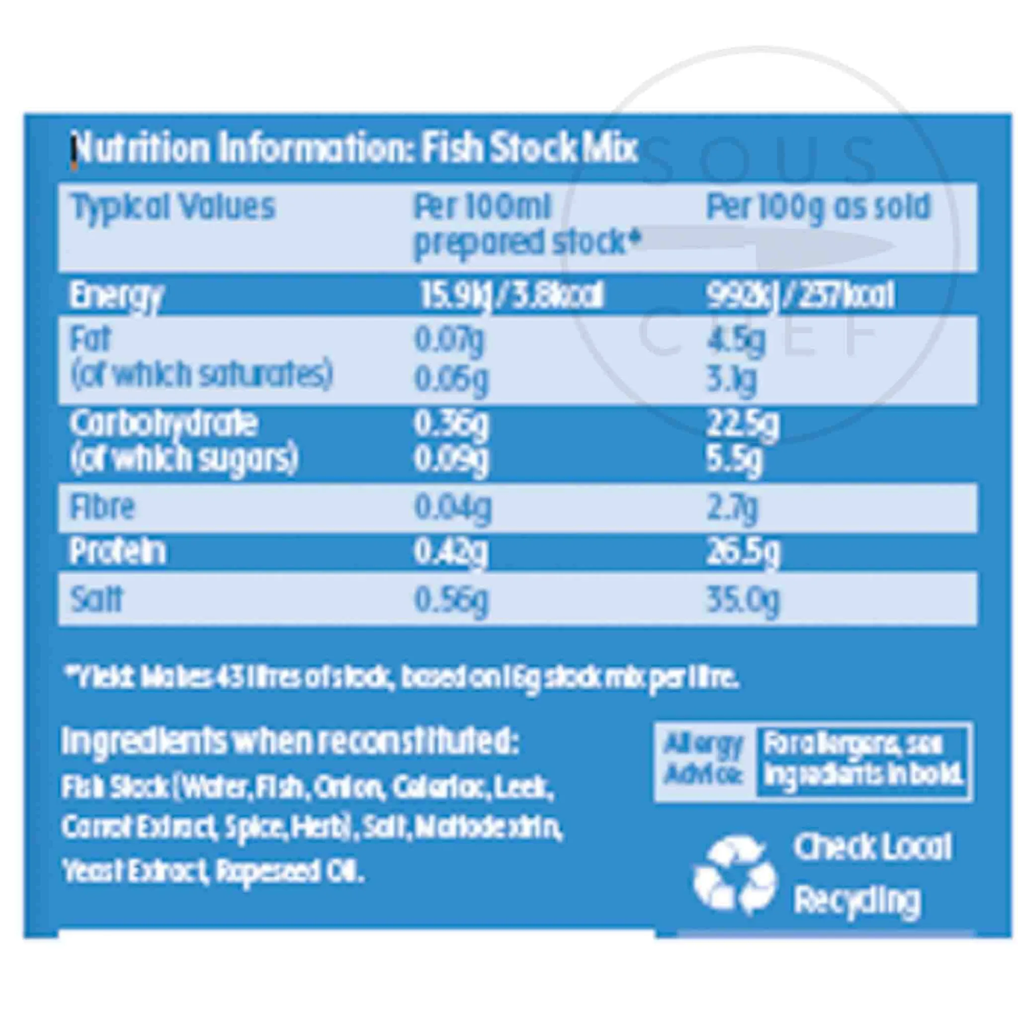 Best Fish Stock Mix, 700g Ingredients Brands|Stock & Bouillon