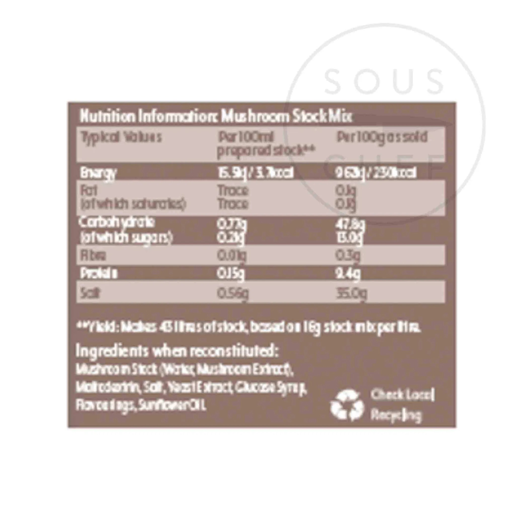 Hot Mushroom Stock Mix, 700g Ingredients Brands|Stock & Bouillon