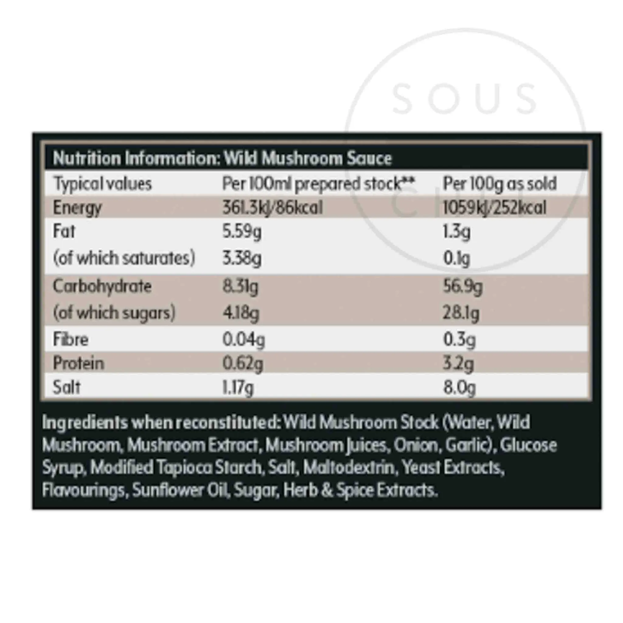 Clearance Savoury Wild Mushroom Sauce, 800g Ingredients Brands|Sauces & Condiments