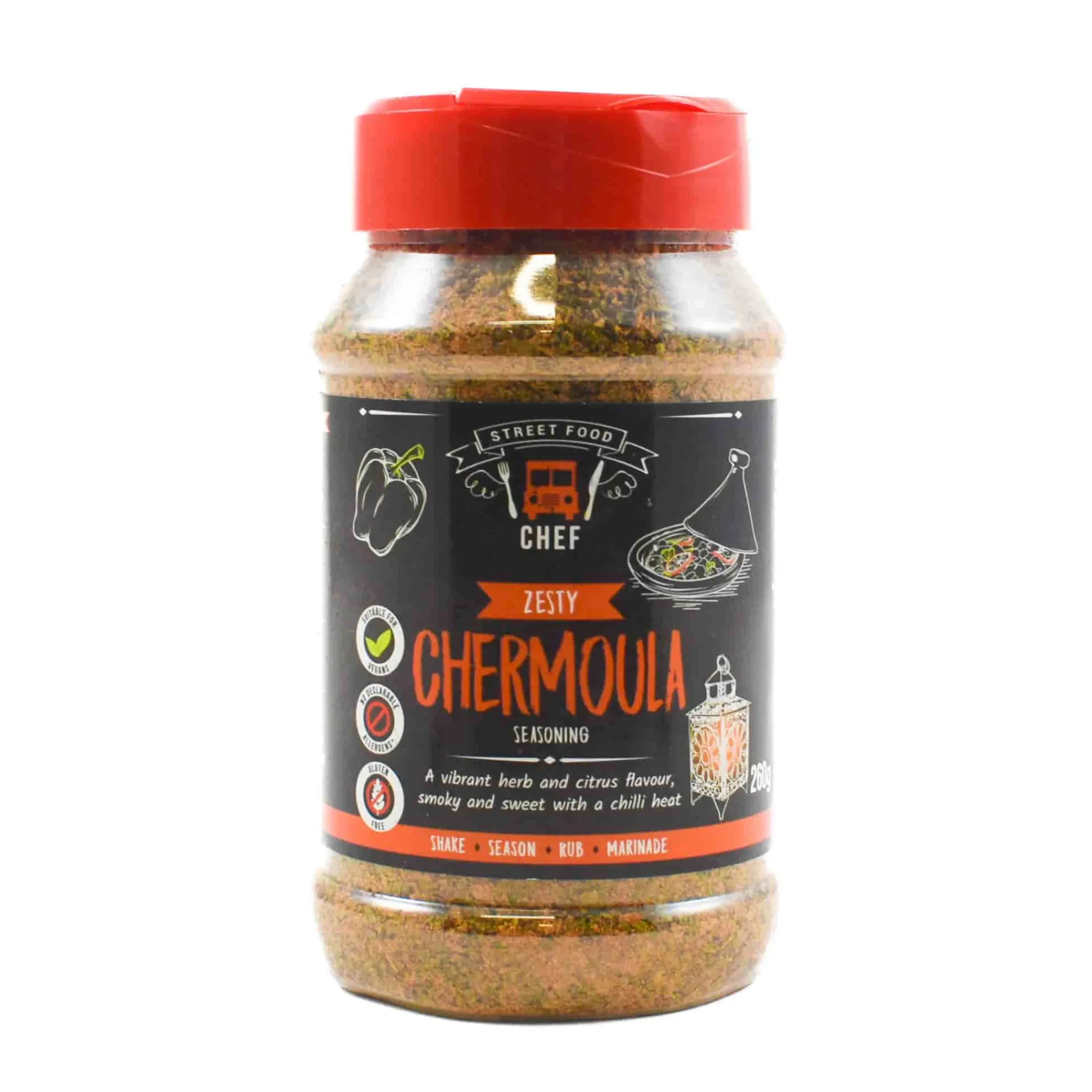 Discount Street Food Zesty Chermoula Seasoning, 260g Ingredients Brands|Middle Eastern Ingredients