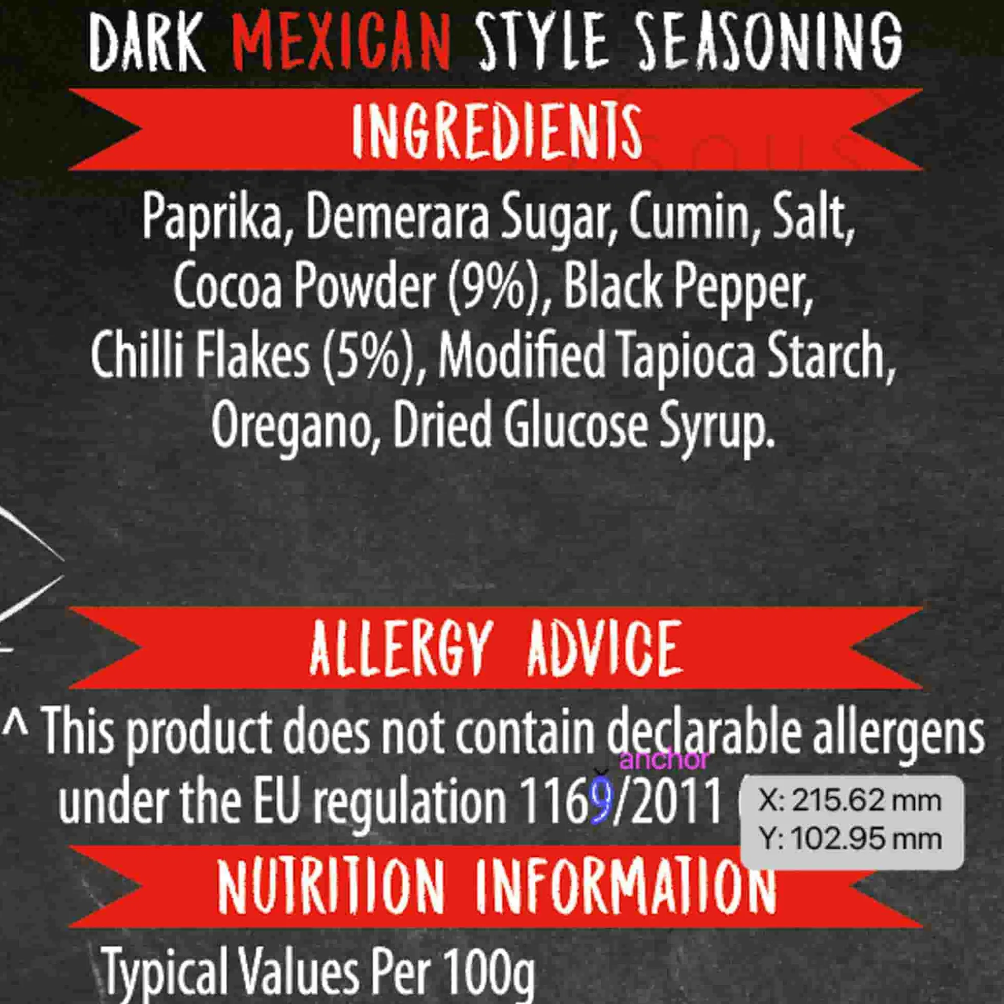 Street Food Dark Mexican Seasoning, 300g Ingredients Brands|Mexican Ingredients