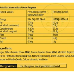 Sweet Creme Anglaise Sauce, 1.02kg Ingredients Brands|Sauces & Condiments