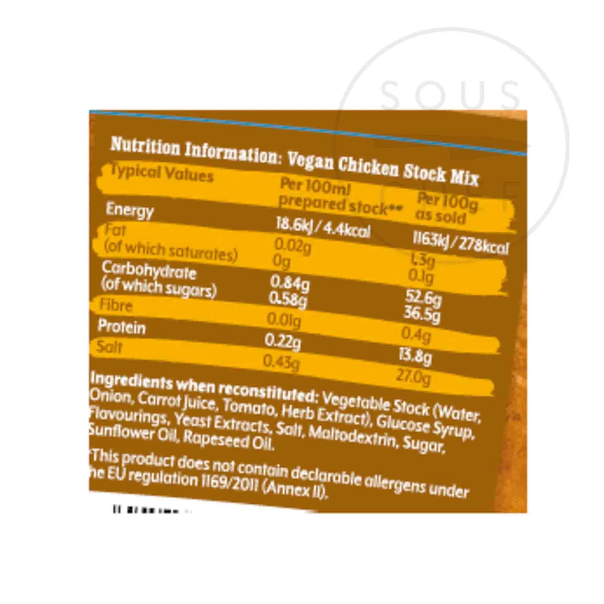 New Vegan Chicken Stock, 800g Ingredients Brands|Stock & Bouillon