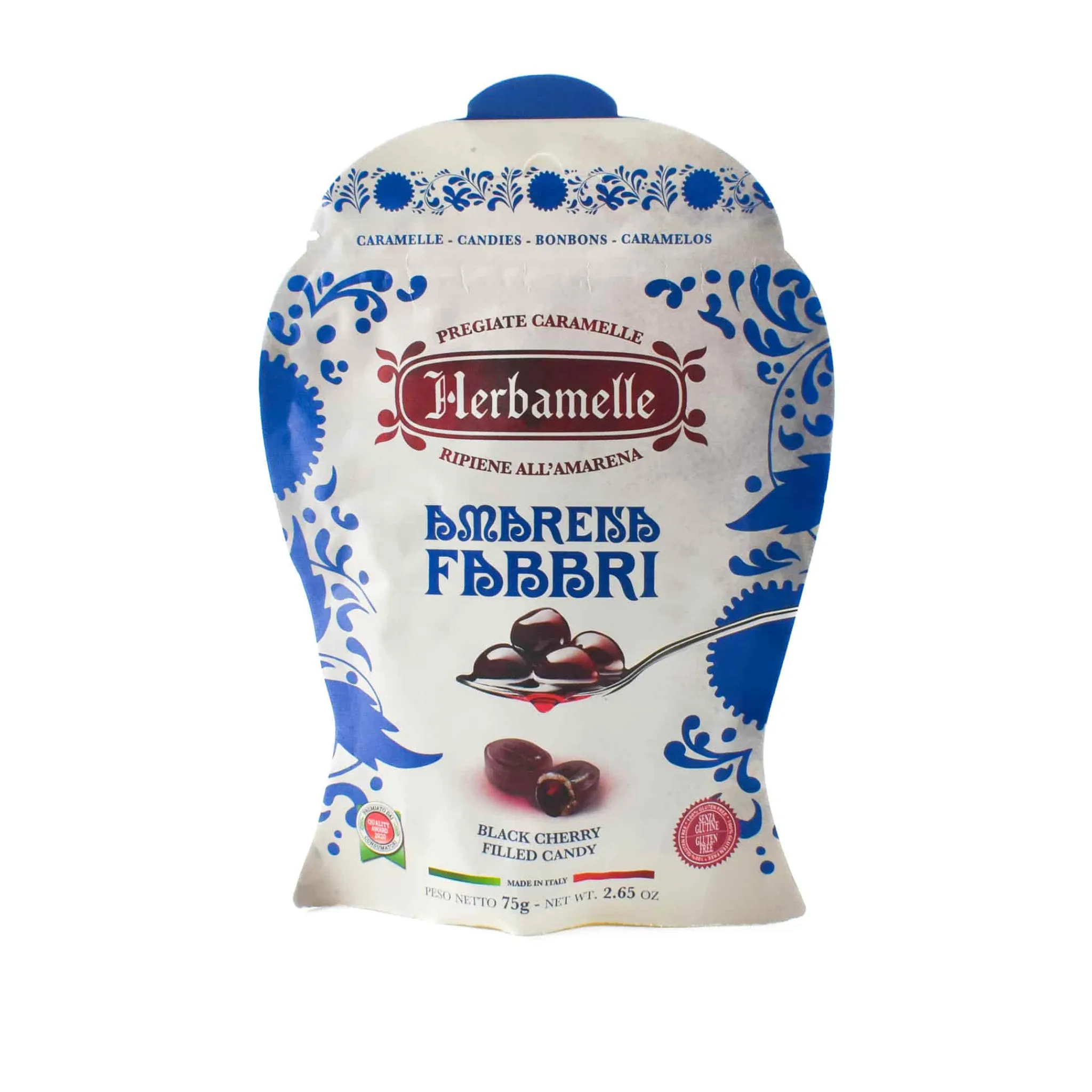 Herbamelle Amarena Cherry Sweets, 75g Italian Ingredients|Chocolate & Sweets
