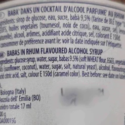 Online Rhum Baba, 390g Ingredients Brands|Italian Ingredients