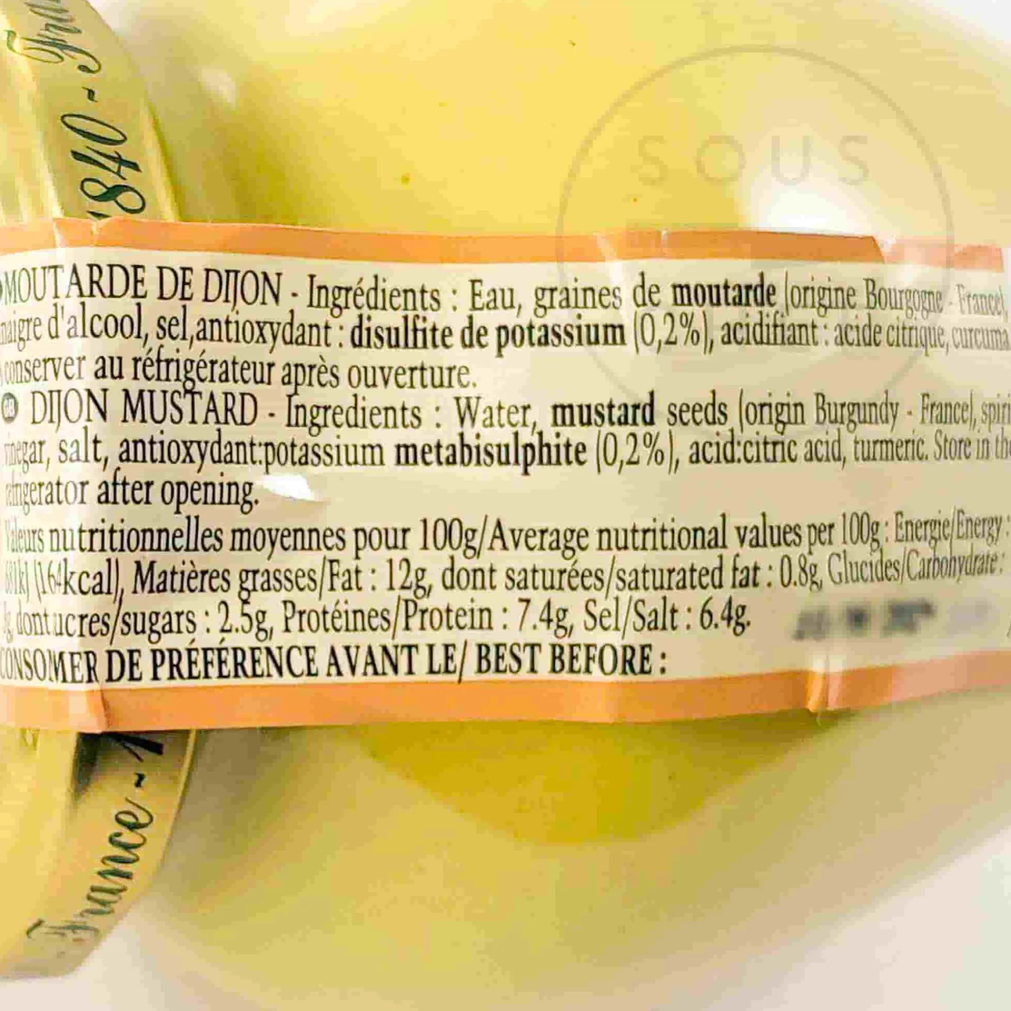 Sale Dijon Mustard, 310g French Ingredients|Sauces & Condiments