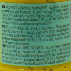 Sale Dijon Mustard With Basil, 205g Ingredients Brands|French Ingredients