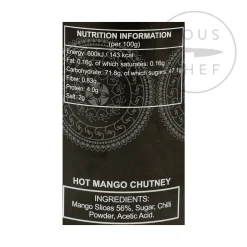 Hot ' Hot Mango Chutney, 440g Ingredients Brands|Indian Ingredients