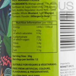 Sale ' Hot Mango Pickle, 380g Ingredients Brands|Indian Ingredients