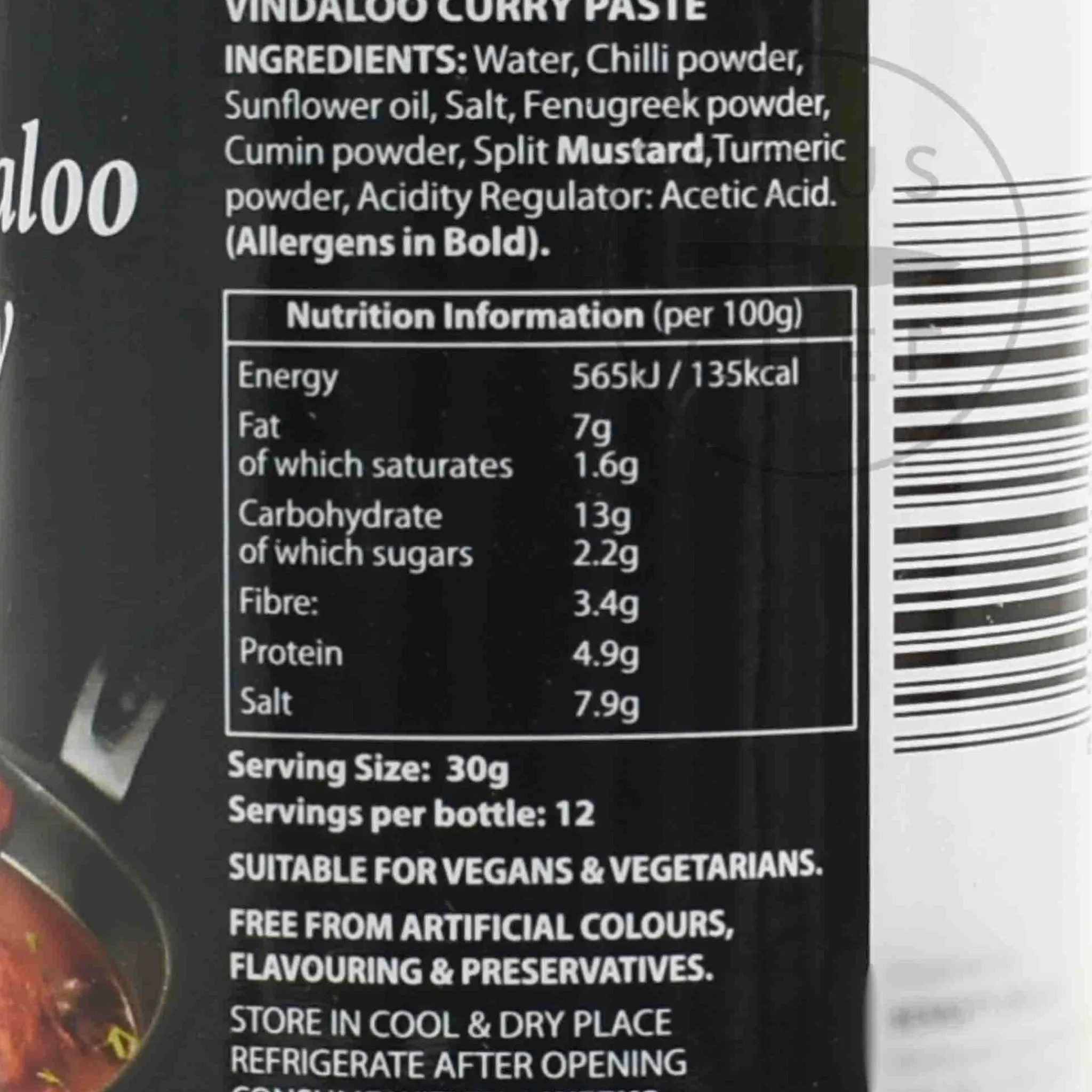 Hot ' Vindaloo Paste, 380g Indian Ingredients|Sauces & Condiments