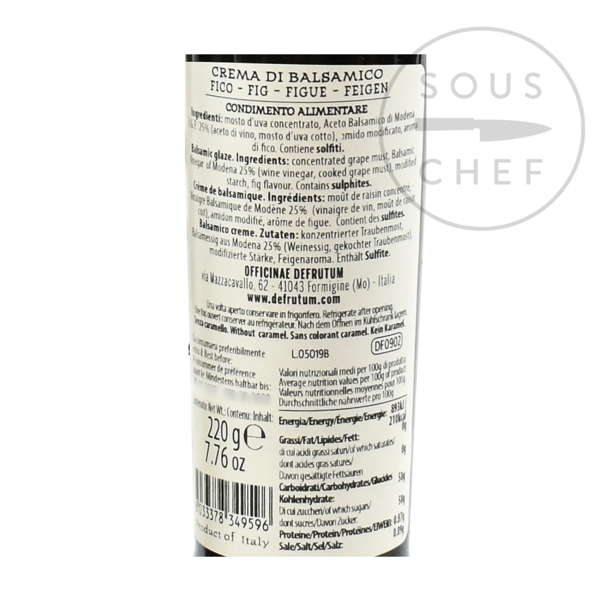 New Fig Balsamic Glaze, 220g Ingredients Brands|Italian Ingredients
