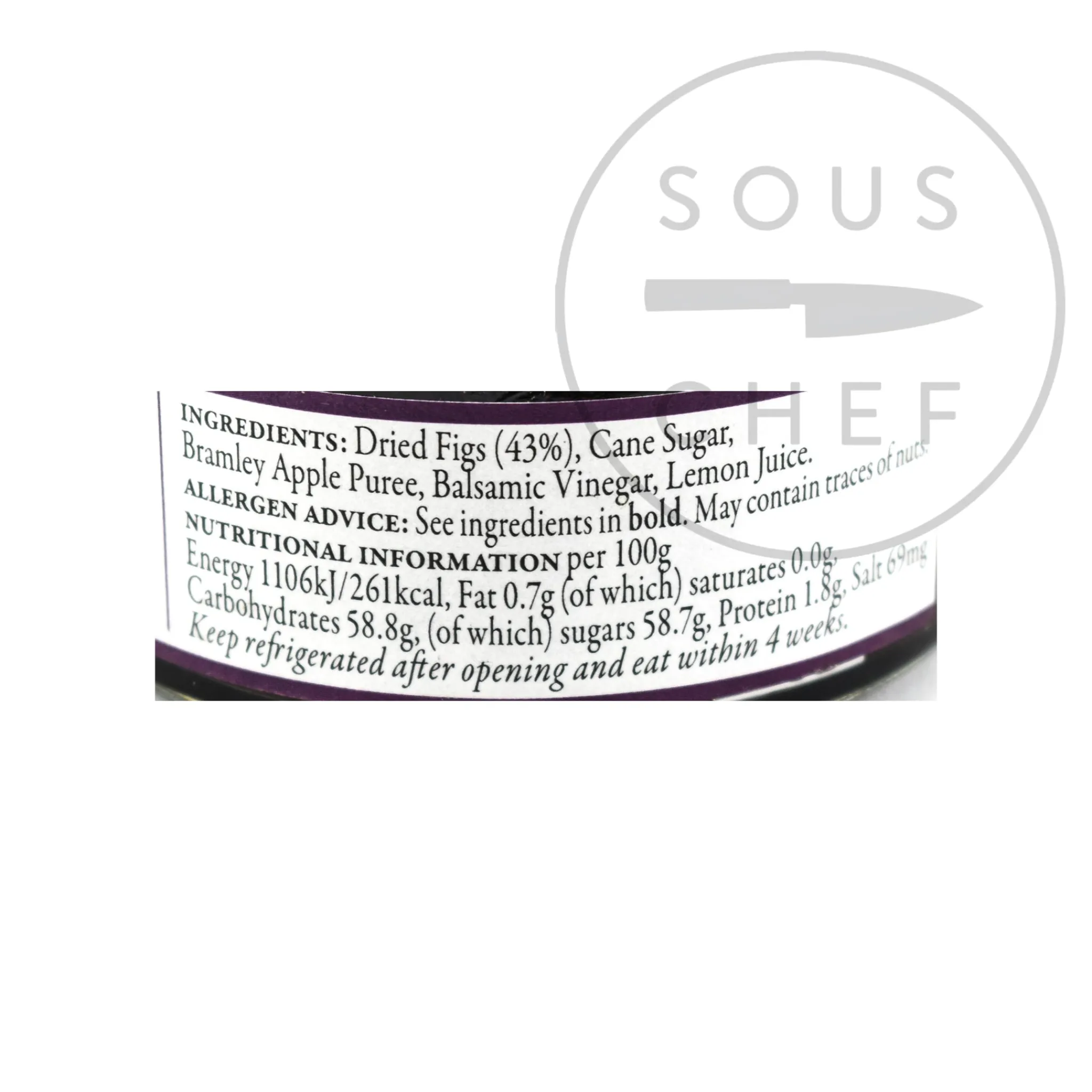 Sale Fig Preserve for Cheese, 113g Ingredients Brands|Made In The Uk