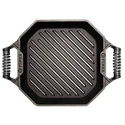 Discount Cast Iron Grill Pan with 2 Handles, 30cm (12inch) Pots & Pans