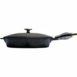 Clearance Cast Iron Skillet with Lid, 30cm (12inch) Pots & Pans