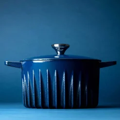 Outlet Blue Cast Iron Dutch Oven, 26cm French Ingredients|Pots & Pans