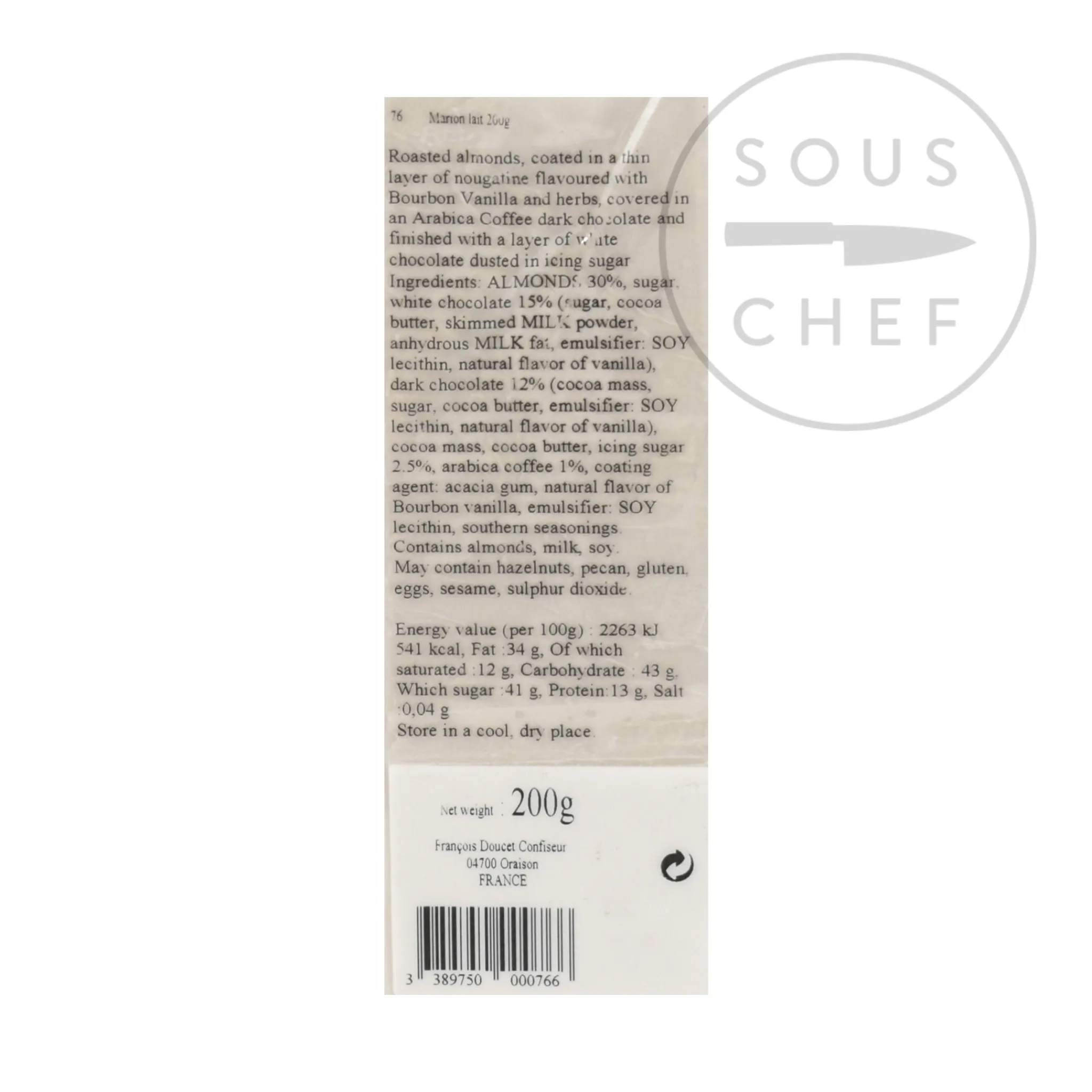Hot Chocolate Pralines, 200g Ingredients Brands|French Ingredients
