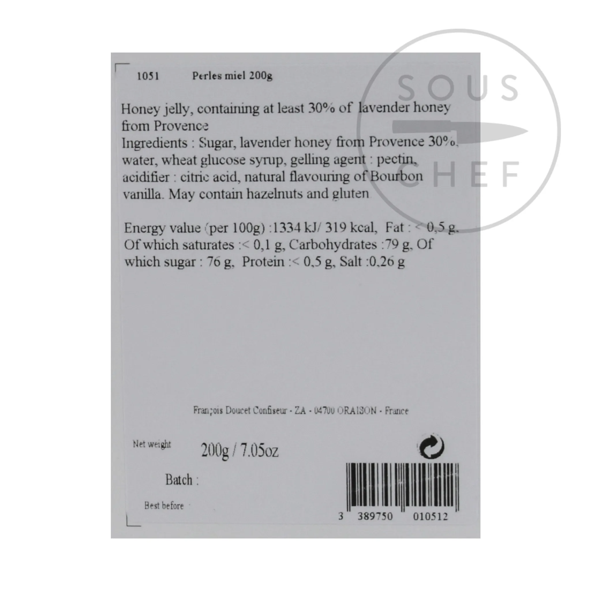Online Lavender Honey Jellies, 200g Ingredients Brands|French Ingredients