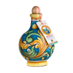 Discount PGI Sicilian Extra Virgin Olive Oil in Hand Made Ceramic Bottle, 500ml Ingredients Brands|Italian Ingredients