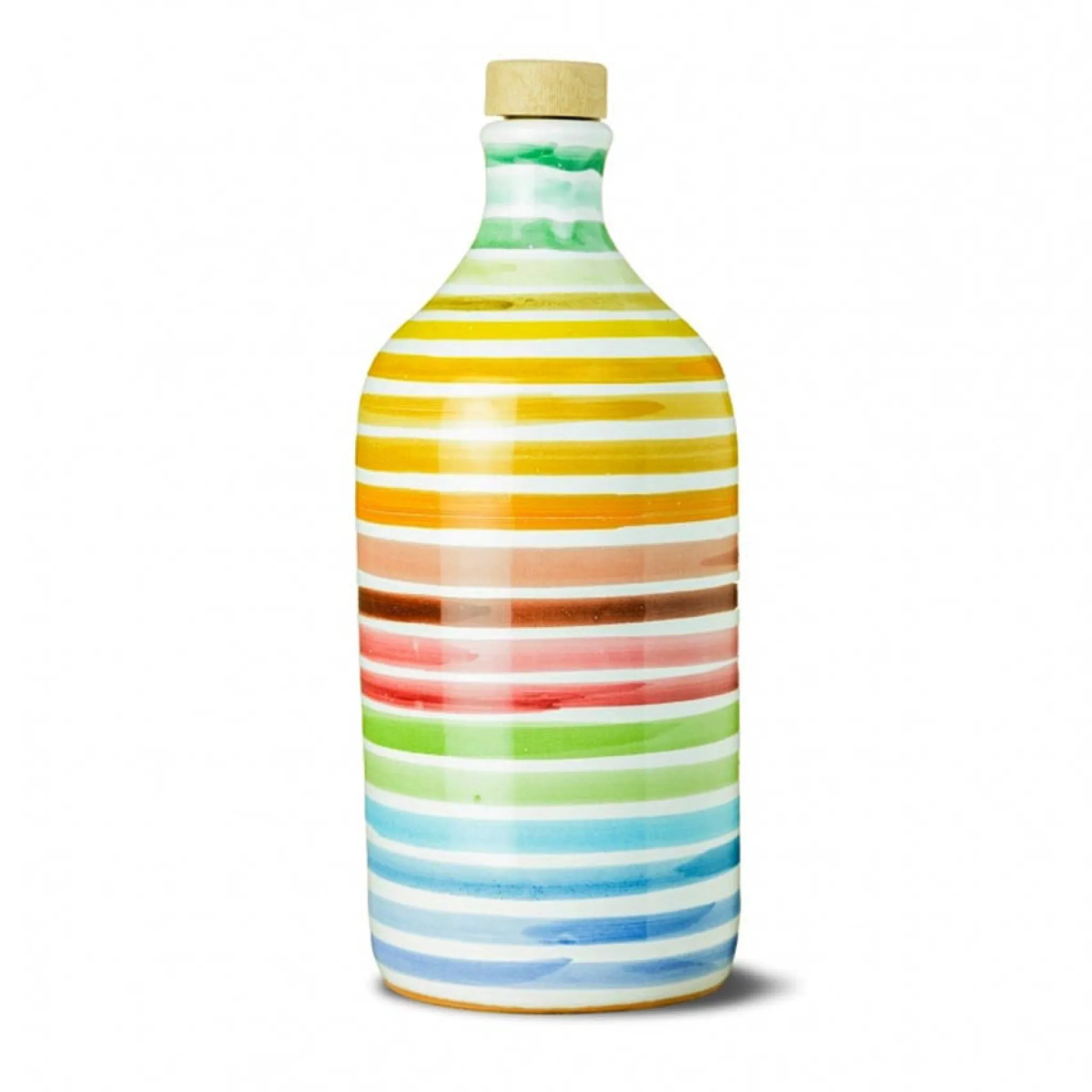Clearance Intense Fruity Extra Virgin Olive Oil in Rainbow Terracotta Bottle, 500ml Ingredients Brands|Italian Ingredients