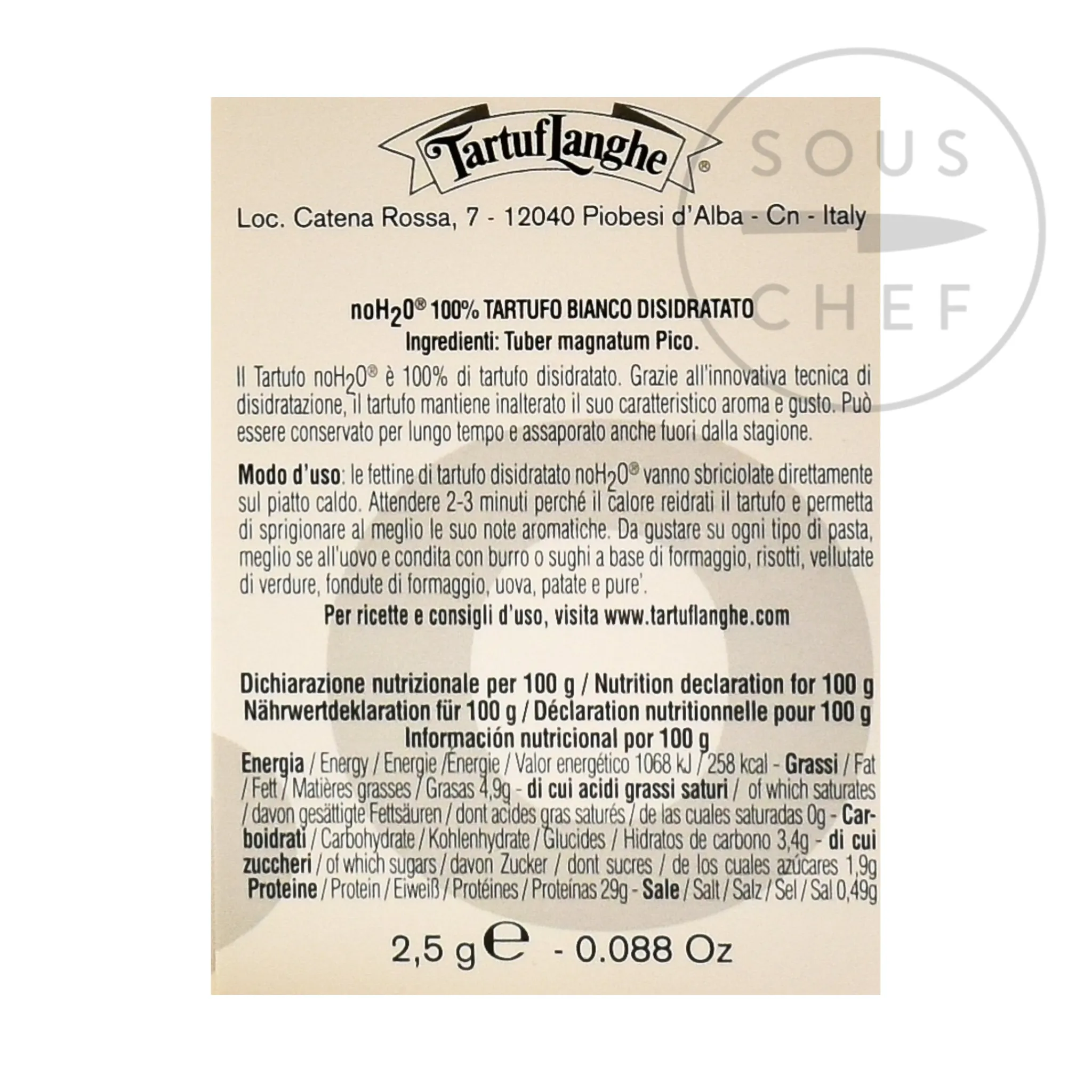 Online Freeze-Dried Alba White Truffle, 2.5g Ingredients Brands|Italian Ingredients