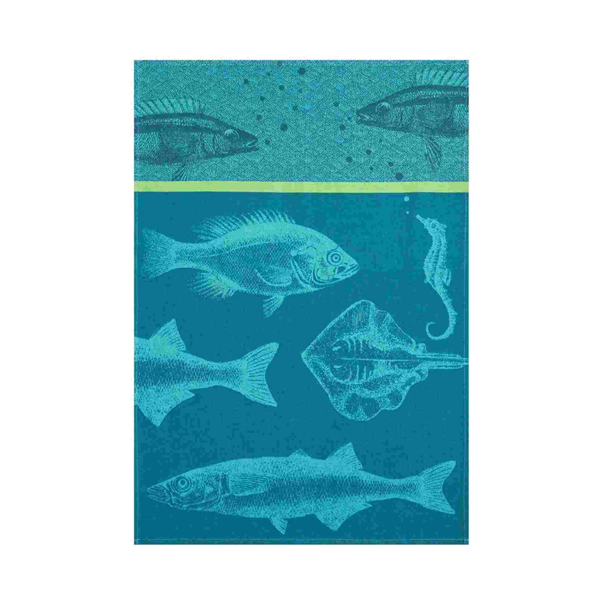 Hot French Tea Towel - Fish French Ingredients|Kitchen Textiles & Clothing
