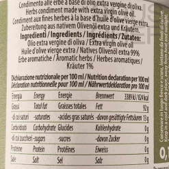 Hot Puglian Aromatic Herbs "Beltocco" Extra Virgin Olive Oil, 100ml Ingredients Brands|Italian Ingredients