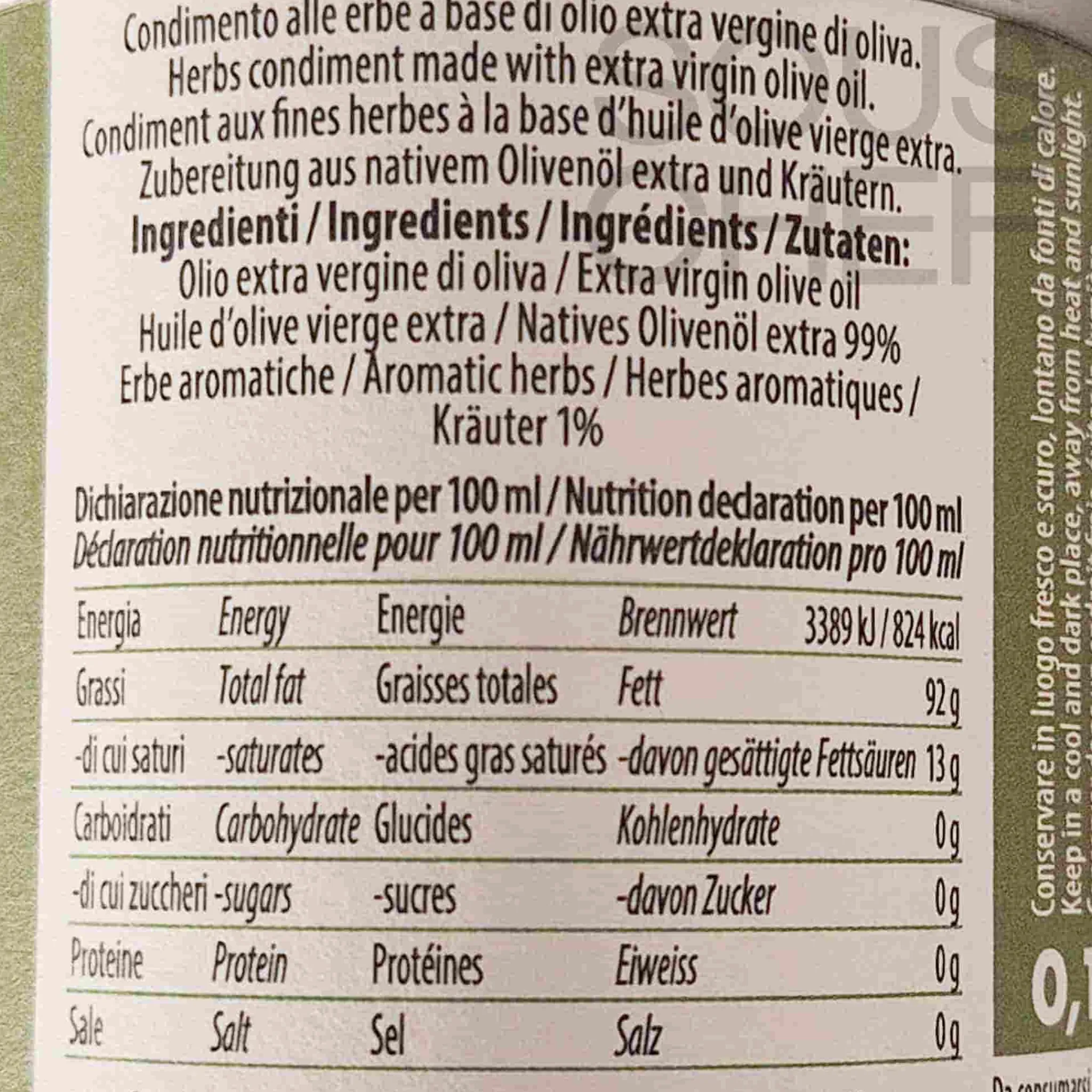 Hot Puglian Aromatic Herbs "Beltocco" Extra Virgin Olive Oil, 100ml Ingredients Brands|Italian Ingredients