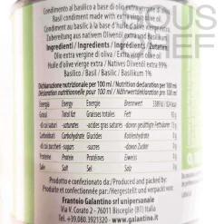 New Puglian Basil Extra Virgin Olive Oil, 100ml Italian Ingredients|Oil, Vinegar & Dressings