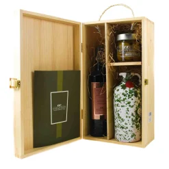 Clearance Small Gift Set In Wooden Box Ingredients Brands|Oil, Vinegar & Dressings