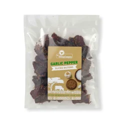 Garlic Pepper Biltong Slices, 250g Ingredients Brands|Snacks