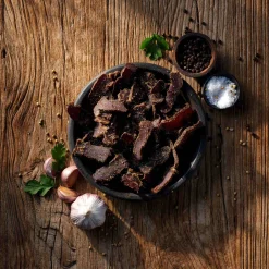 Garlic Pepper Biltong Slices, 250g Ingredients Brands|Snacks