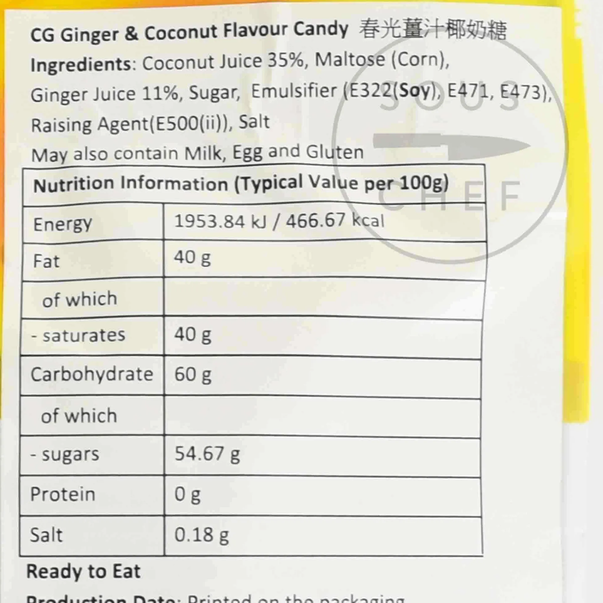 Discount Ginger Coconut Candy, 200g Chocolate & Sweets|Ingredients Brands