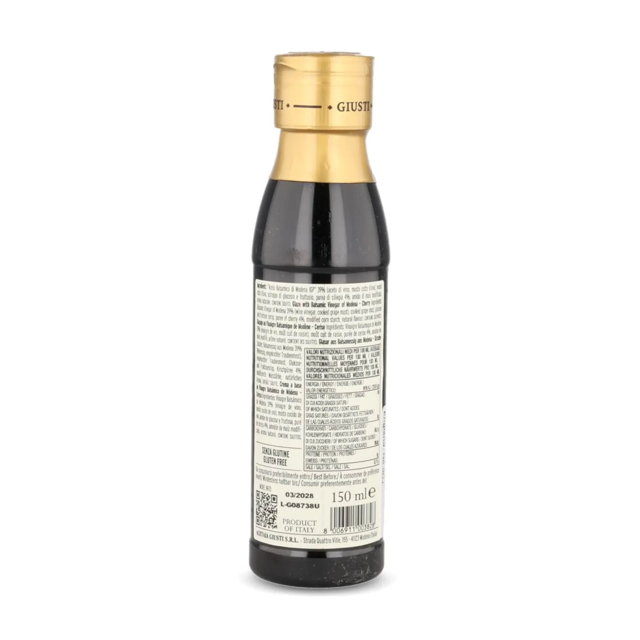 Best Giusti Balsamic Crema Cherry Glaze, 150ml Ingredients Brands|Italian Ingredients