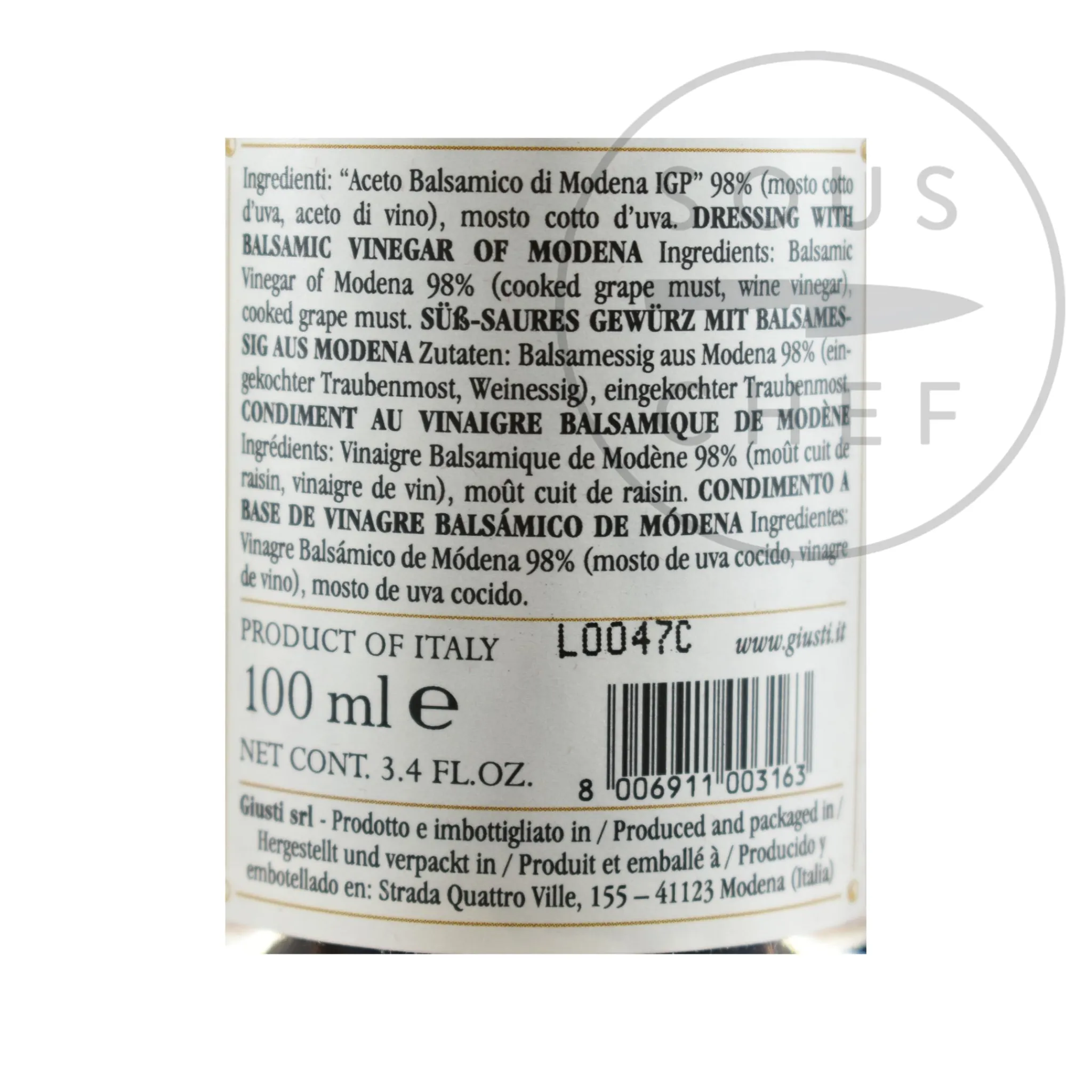 Online Giusti Balsamic Vinegar Historical Collection in Wooden Casket Ingredients Brands|Italian Ingredients