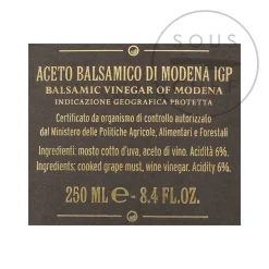 Sale Giusti 4 Gold Medal Balsamic Vinegar 15 Year Aged, 250ml Italian Ingredients|Oil, Vinegar & Dressings