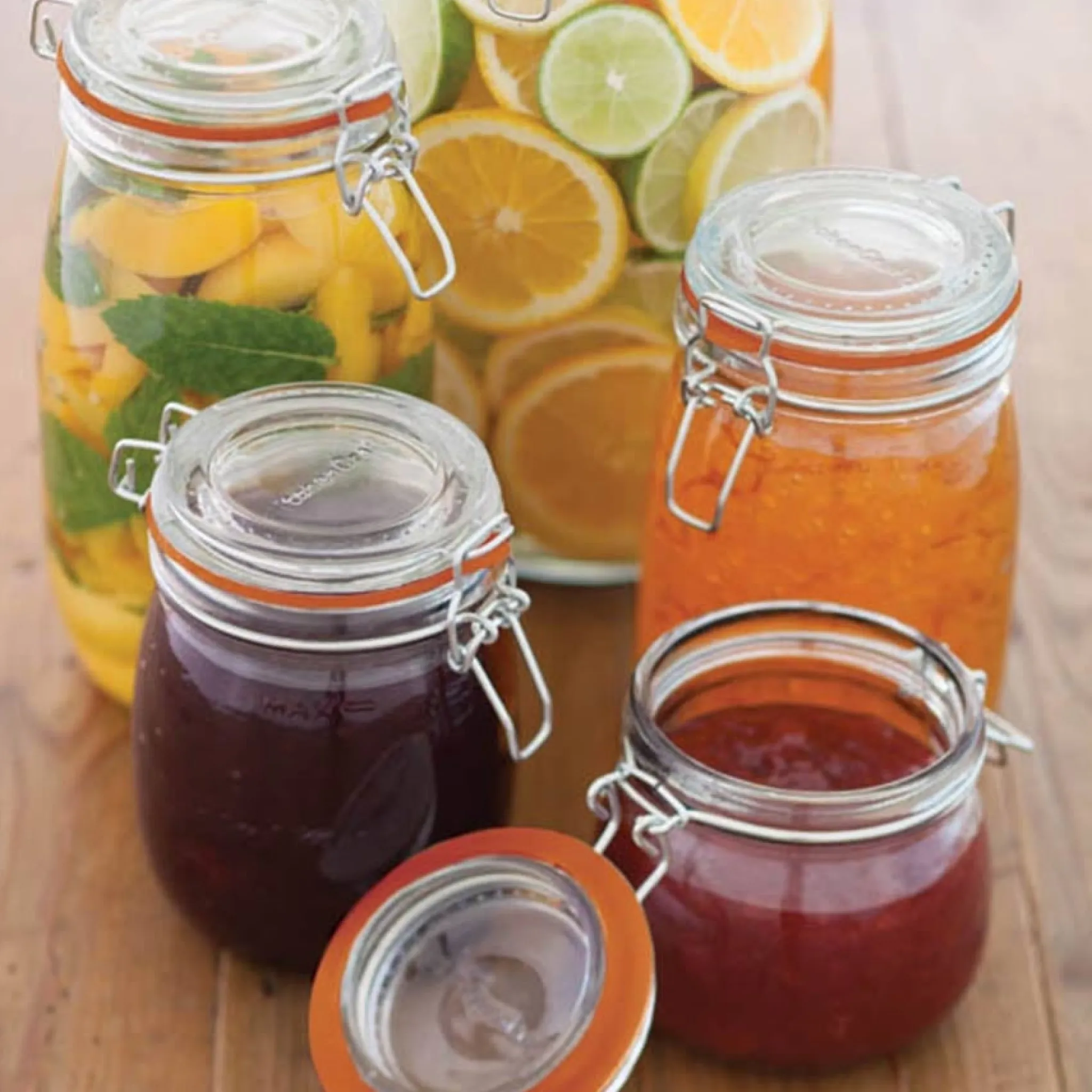 Hot Glass Preserving Jar, 1000ml Pickling, Preserving & Fermenting Jars