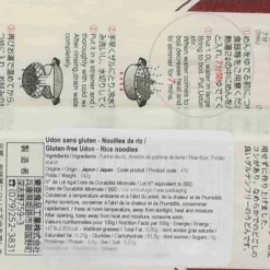 Gluten-Free Udon Rice Noodles, 142g Ingredients Brands|Japanese Ingredients