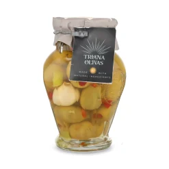 Hot Gordal Olives with Roasted Pepper and Smoked Paprika, 580ml Ingredients Brands|Spanish Ingredients