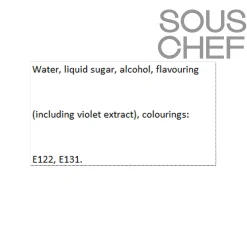 New Violet Liqueur 18V, 500ml Ingredients Brands|Drinks