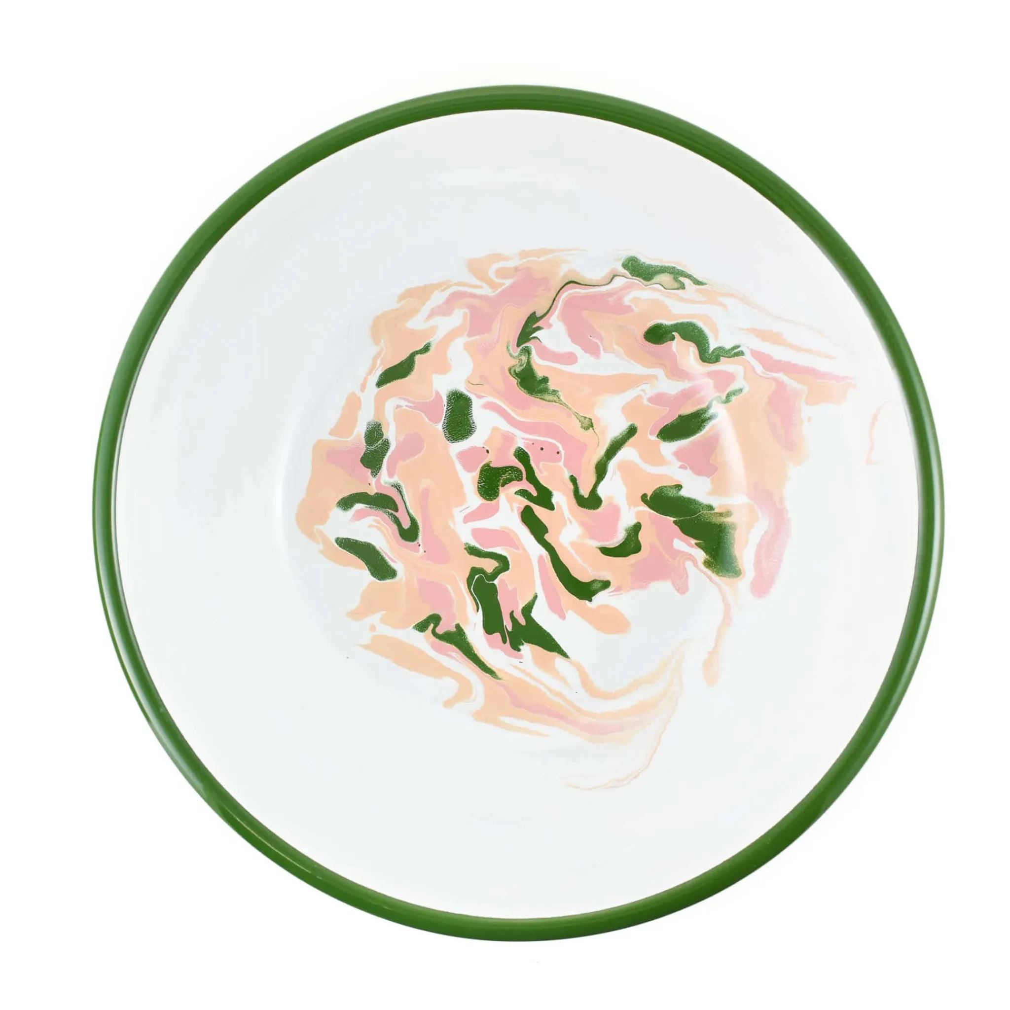 Hot Green Marble Enamel Large Salad Bowl, 32cm Tableware Brands|Crockery & Dinnerware