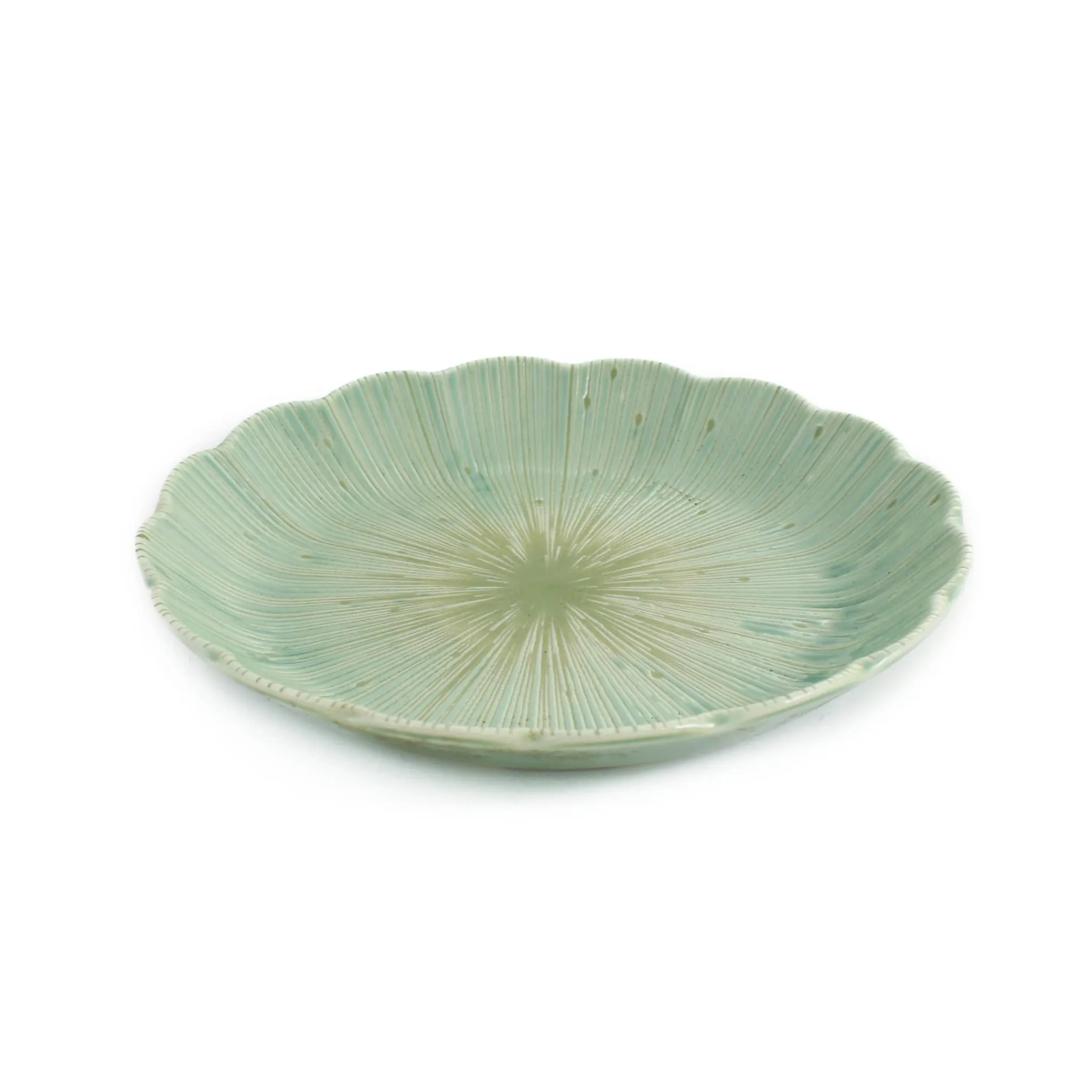 Discount Green Scalloped Japanese Small Plate, 16cm Japanese Ingredients|Plates