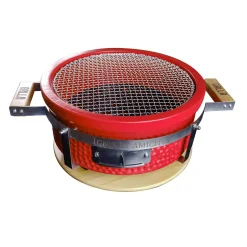 Clearance Tokyo Shichirin Tabletop BBQ, Red Japanese Ingredients|Food Smokers