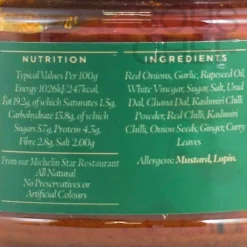 New Tandoori Onion Chutney, 220ml Ingredients Brands|Indian Ingredients