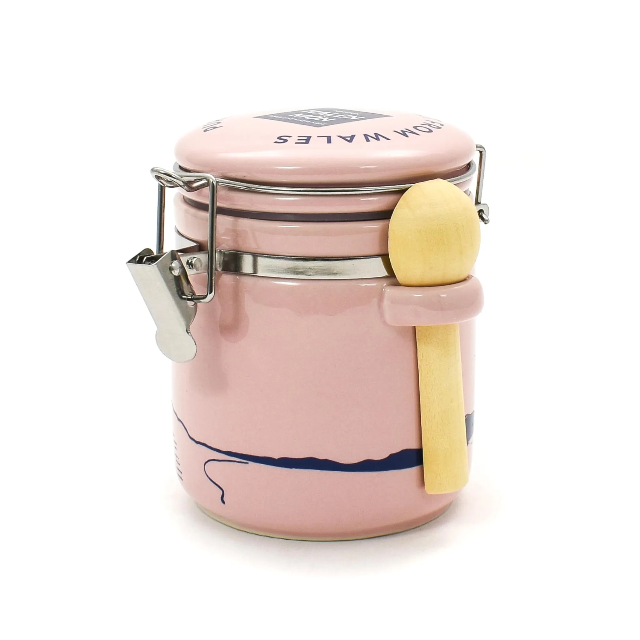 Outlet Halen Mon Pink Llanddwyn Ceramic Jar + 100g Pure White Sea Salt Ingredients Brands|Made In The Uk